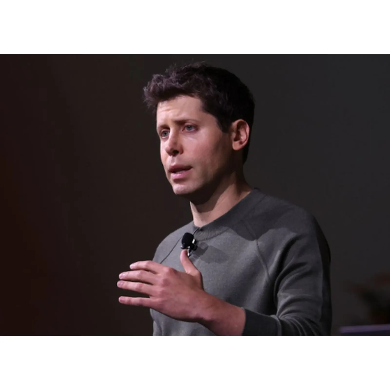 Sam Altman speaking at an event
